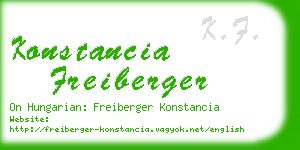 konstancia freiberger business card